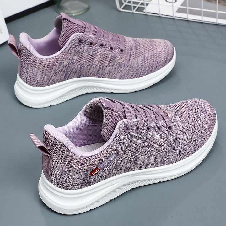 Damen nan leichte atmungsaktive Strick-Walking-Sneaker mit gepolstertem Fersenabschluss und dämpfender EVA-Zwischensohle Echo Archiv