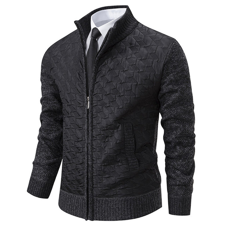 Herren stylische Strickjacke mit Steppdesign Echoarchiv