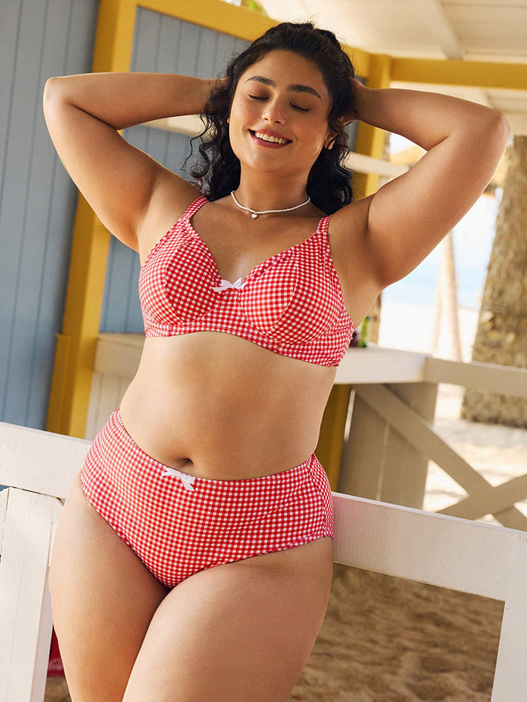 Damen Hochtaillierter Bikini mit gepolstertem Oberteil Echo Archiv