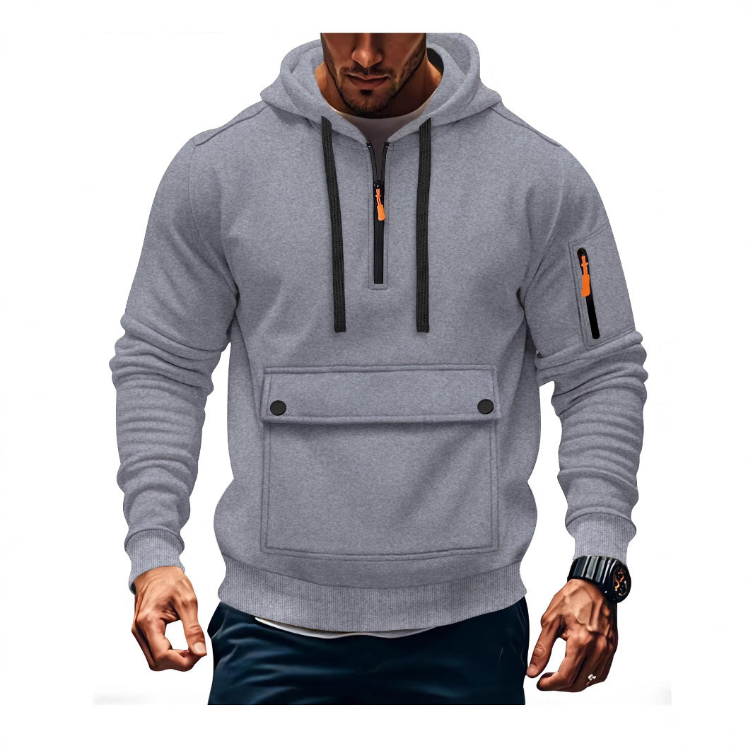 Herren lässige Kapuzenpullover mit praktischen Taschen Echoarchiv