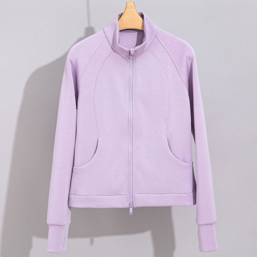 Damen Performance-Trainingsjacke mit Stehkragen und Daumenloch Echoarchiv