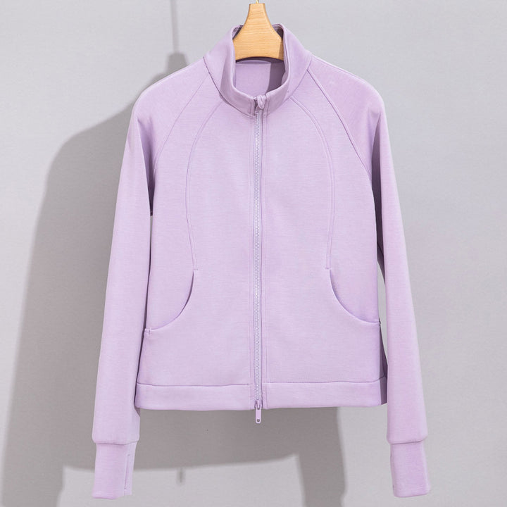 Damen Performance-Trainingsjacke mit Stehkragen und Daumenloch Echoarchiv