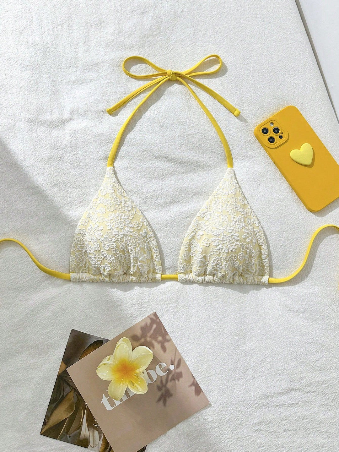 Damen Blumendekorierter Triangel-Bikini Echo Archiv