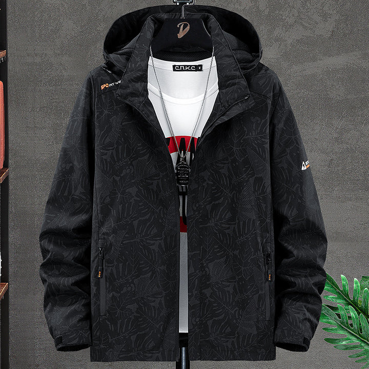 Herren Wetterfeste Allwetterjacke mit praktischem Kapuzendesign Echo Archiv