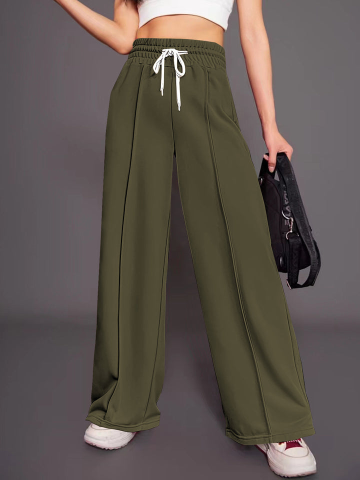 Damen Lässige weite Sweatpants mit verstellbarem Bund Echo Archiv