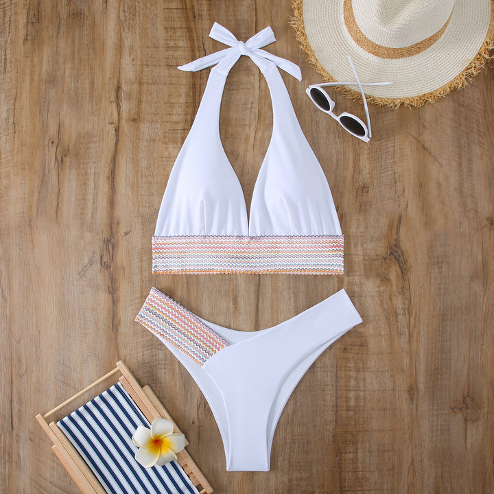 Damen Triangel-Bikini-Set mit modischem Wickelband Echo Archiv