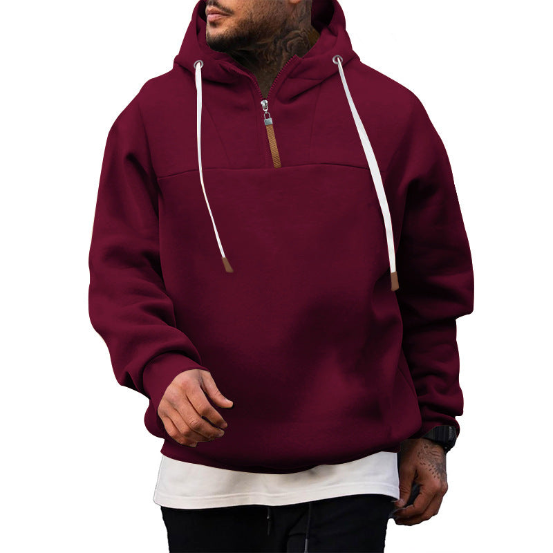 Herren stylischer Kapuzenpullover mit praktischer Kängurutasche und stylischen Kontrastdetails Echoarchiv