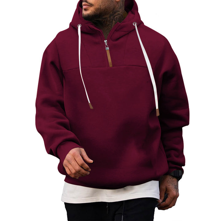Herren stylischer Kapuzenpullover mit praktischer Kängurutasche und stylischen Kontrastdetails Echoarchiv