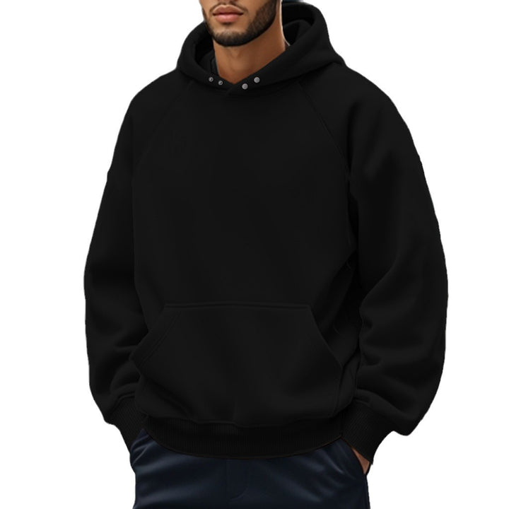 Herren nan oversized Kapuzenpullover mit Kängurutasche, Raglanärmeln und gerippten Bündchen Echo Archiv