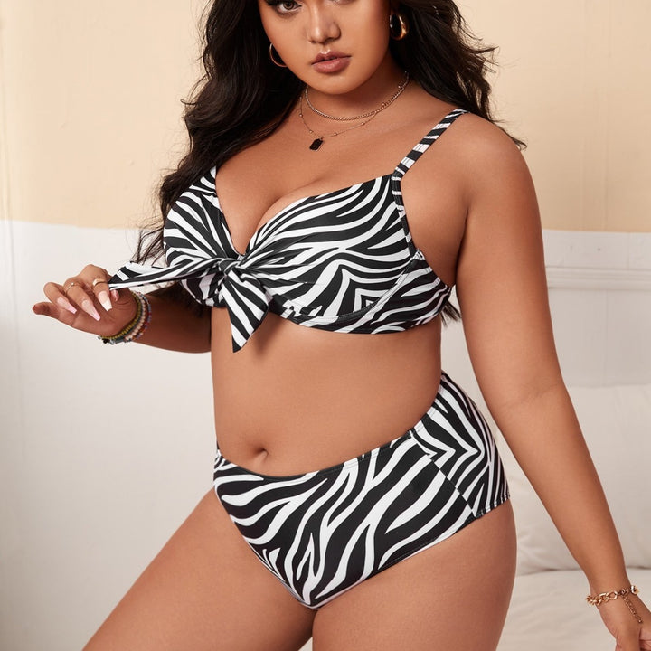 Damen Bikini-Set mit verspieltem Knotendesign und hohem Bund Echo Archiv