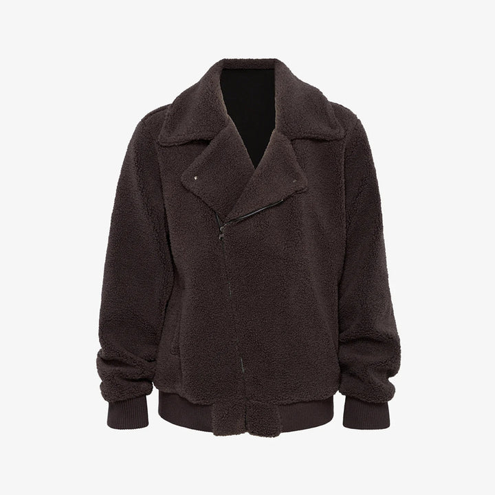 Herren Sherpa-Übergangsjacke mit Reverskragen und Rippbündchen Echoarchiv