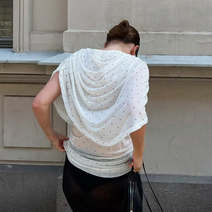 Damen Elegantes Drapiertes Oberteil mit edlen Akzenten Echo Archiv