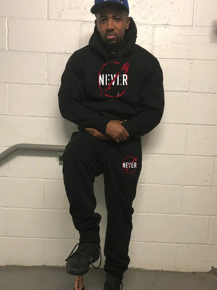 Herren Kapuzenpullover und Jogginghose Set mit motivierendem Aufdruck Echoarchiv