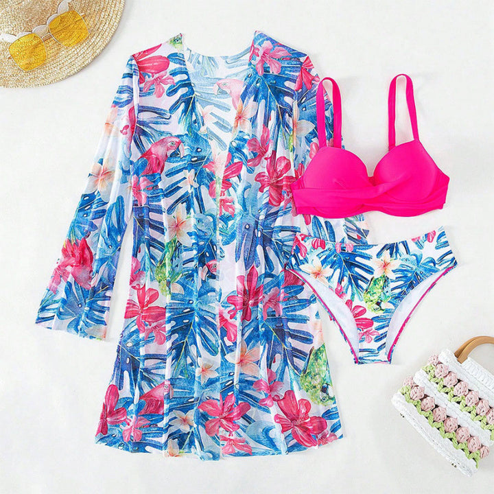 Damen Bikini-Set mit innovativem Design und floralem Print Echo Archiv