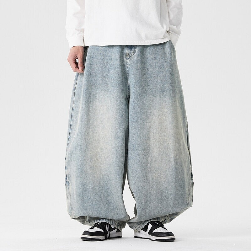 Herren nan extraweite Baggy-Jeans mit tiefem Schritt, relaxed Low-Crotch Schnitt und weitem Saum Echo Archiv