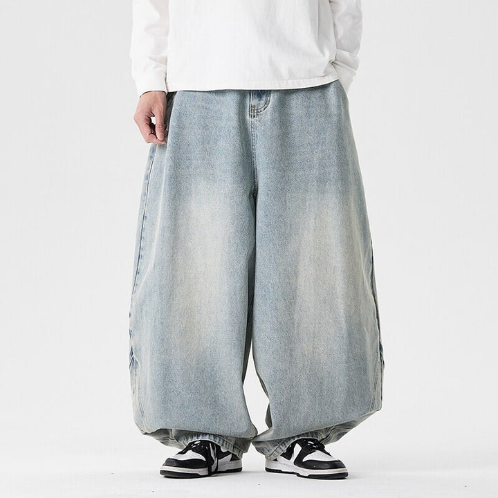 Herren nan extraweite Baggy-Jeans mit tiefem Schritt, relaxed Low-Crotch Schnitt und weitem Saum Echo Archiv