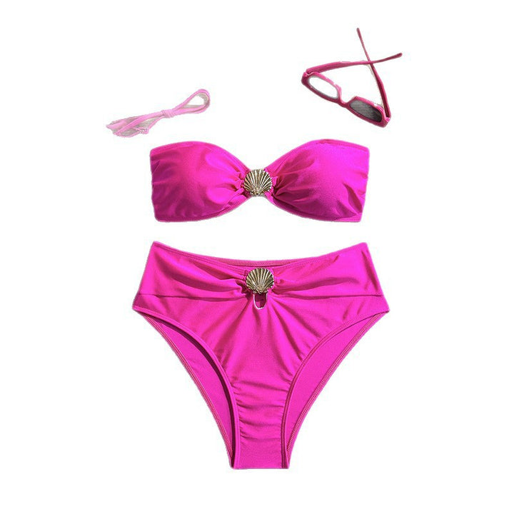 Damen Bandeau-Bikini mit schimmernder Muschel-Applikation Echo Archiv