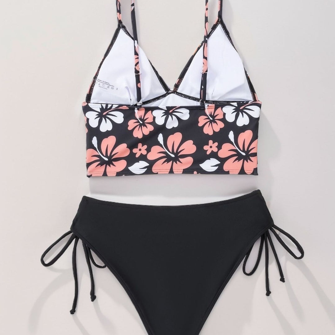 Damen Bikini-Set mit floralem Oberteil und bequemen Bändchen Echo Archiv