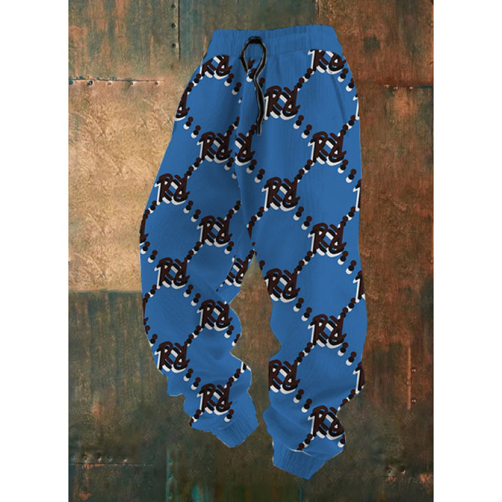 Damen Bequeme Freizeithose mit kreativem Druck Echoarchiv