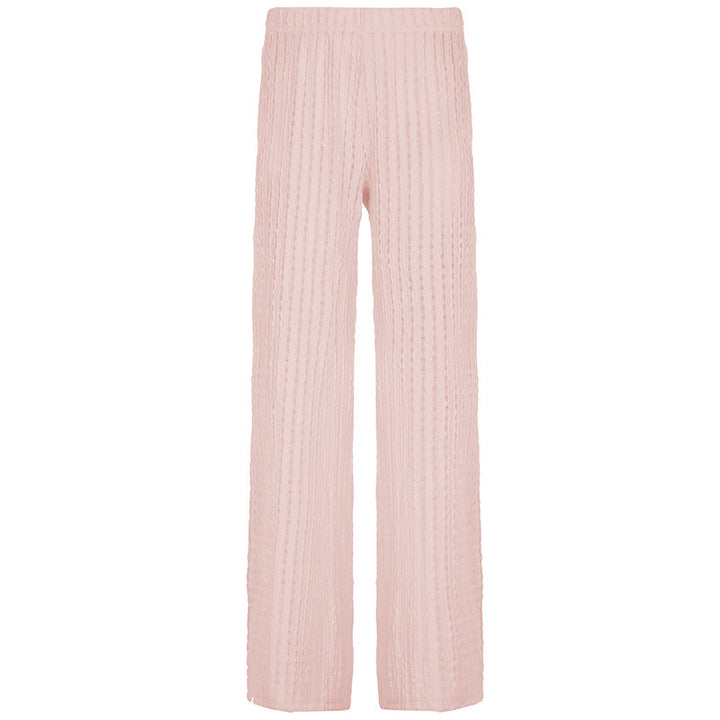 Damen Weite Faltenhose mit elastischem Bund und Strukturdesign Echo Archiv