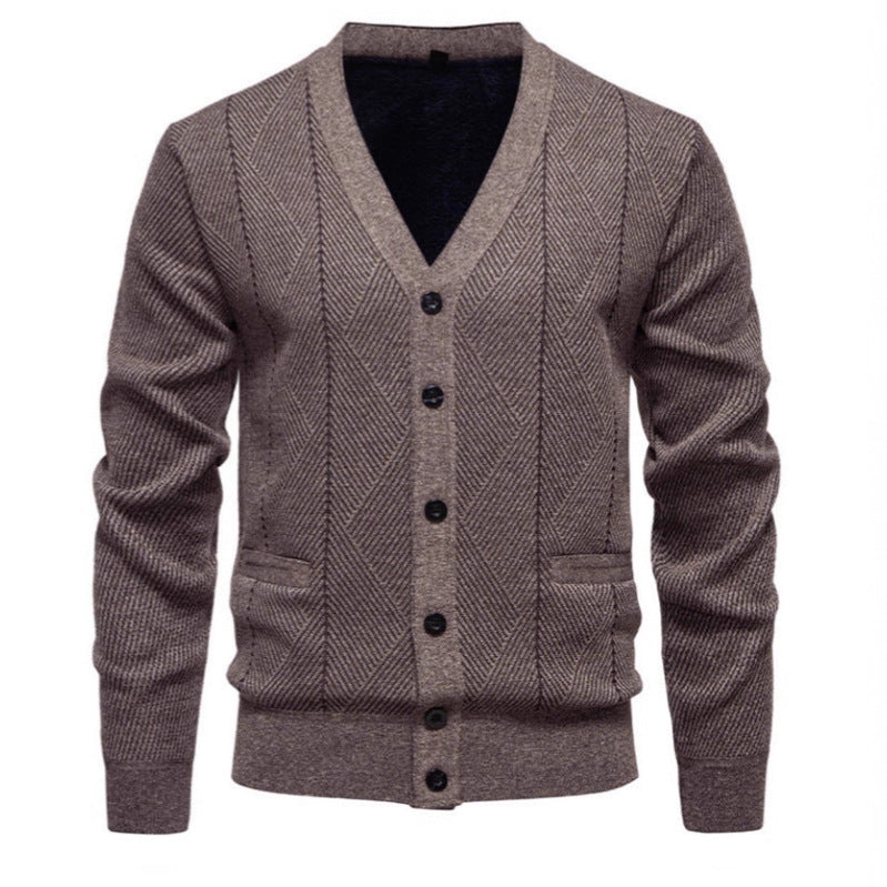 Herren modische Strickjacke mit einzigartigem Rautenmuster Echoarchiv