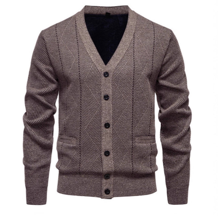 Herren modische Strickjacke mit einzigartigem Rautenmuster Echoarchiv