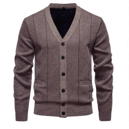 Herren modische Strickjacke mit einzigartigem Rautenmuster Echoarchiv