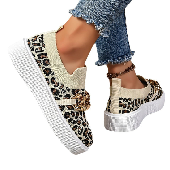 Damen Modische Slip-On Sneakers mit elegantem Ketten-Detail Echo Archiv