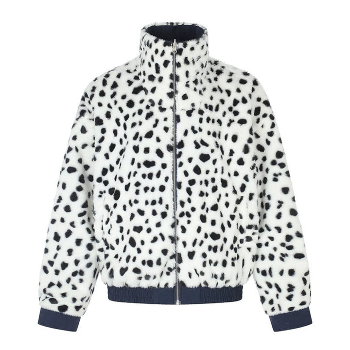 Damen Wattierte Blousonjacke mit Stehkragen und Leo‑Futter Echoarchiv
