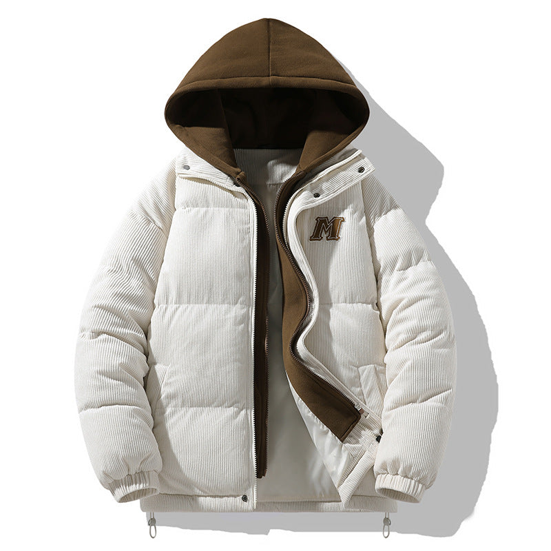 Herren Modische Steppjacke mit Kapuze Echoarchiv