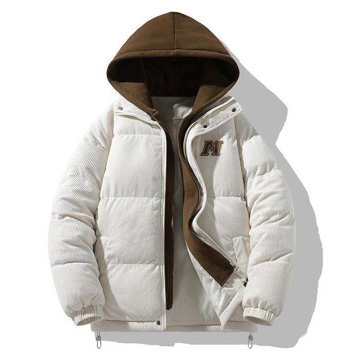 Herren Modische Steppjacke mit Kapuze Echoarchiv