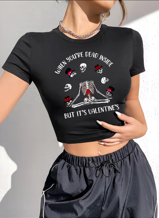 Damen Crop-Top mit innovativem Spinnen-Netz-Design Echo Archiv