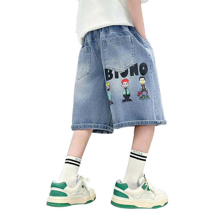 Jungen Denim-Shorts mit exklusivem Comic-Print Echo Archiv