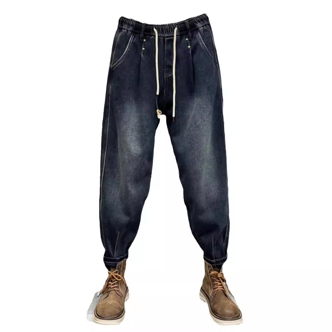 Herren Modische Ripped Denim Jeans mit einzigartigen Patches Echoarchiv