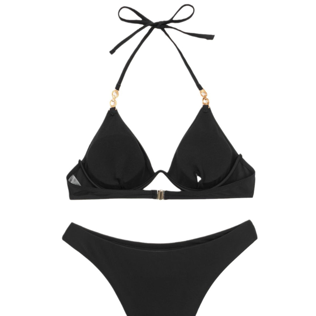Damen Triangel-Bikini mit verstellbaren Trägern und Push-Up-Cups Echo Archiv