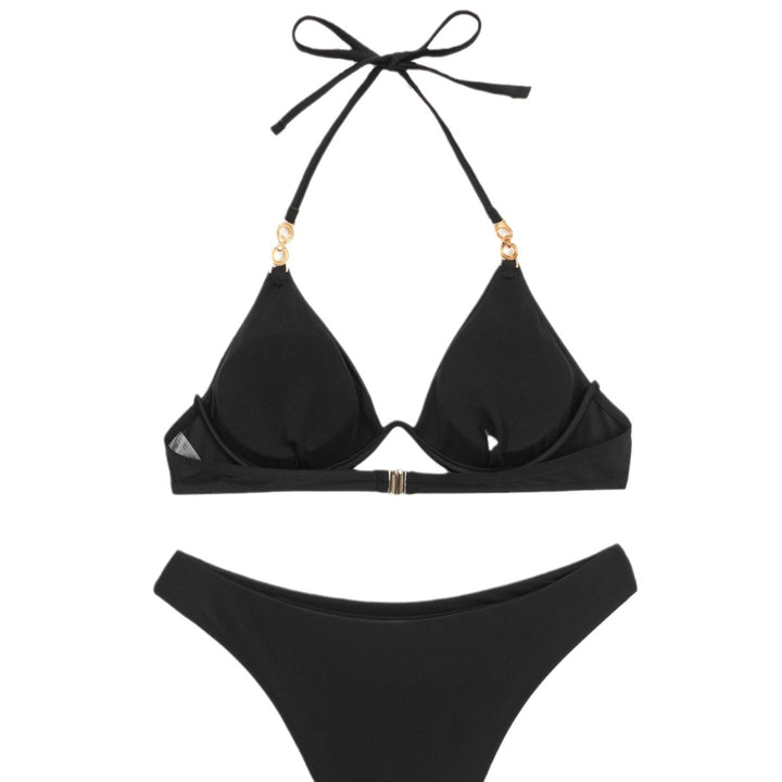 Damen Triangel-Bikini mit verstellbaren Trägern und Push-Up-Cups Echo Archiv