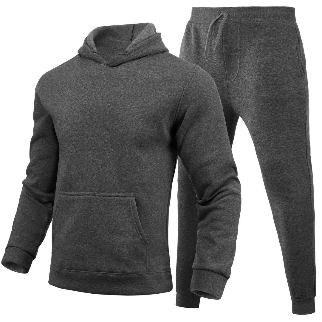 Herren sportliches Jogginganzug-Set mit Kapuzenpullover Kängurutasche und schmal zulaufender Jogginghose – Marzano