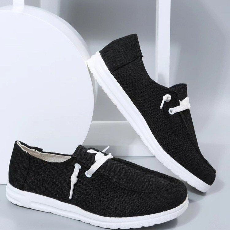 Damen Freizeit-Slip-On Schuhe mit elastischen Schnürdetails und rutschfester Sohle Echoarchiv