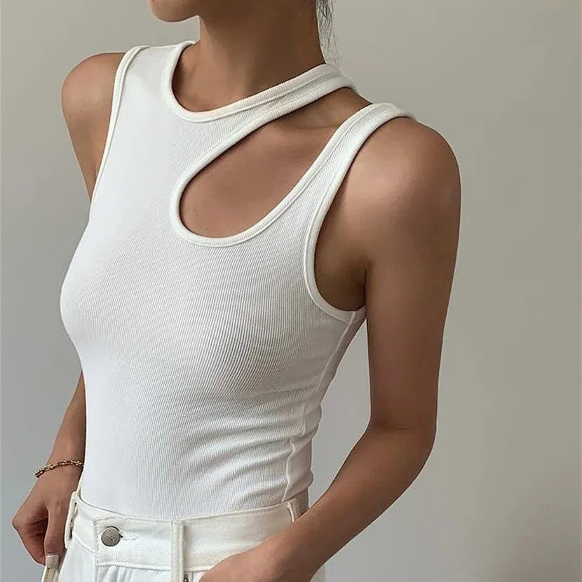 Damen Tanktop mit einzigartigem Cut-Out Design und sportlichem Schnitt Echoarchiv