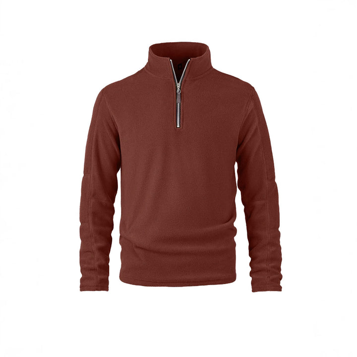 Herren Fleece-Pullover mit halblangem Reißverschluss und elastischen Bündchen Echoarchiv