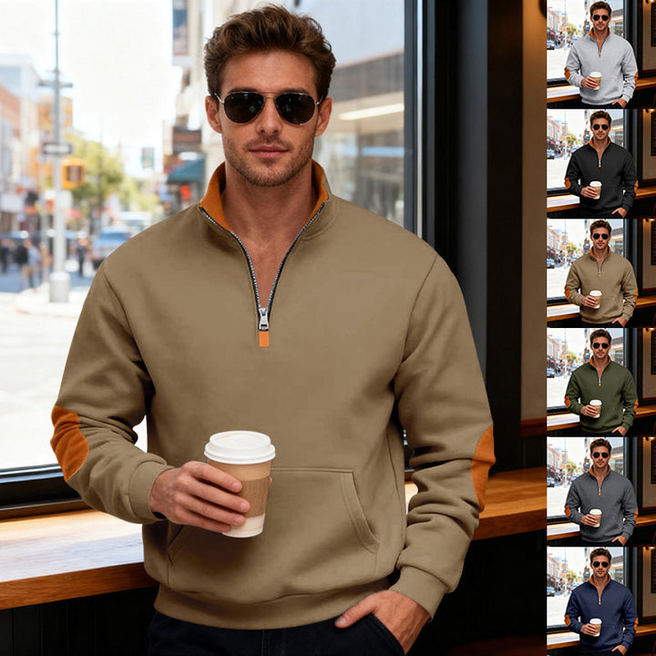 Herren modischer Kapuzenpullover mit Reißverschluss und praktischen Taschen Echoarchiv