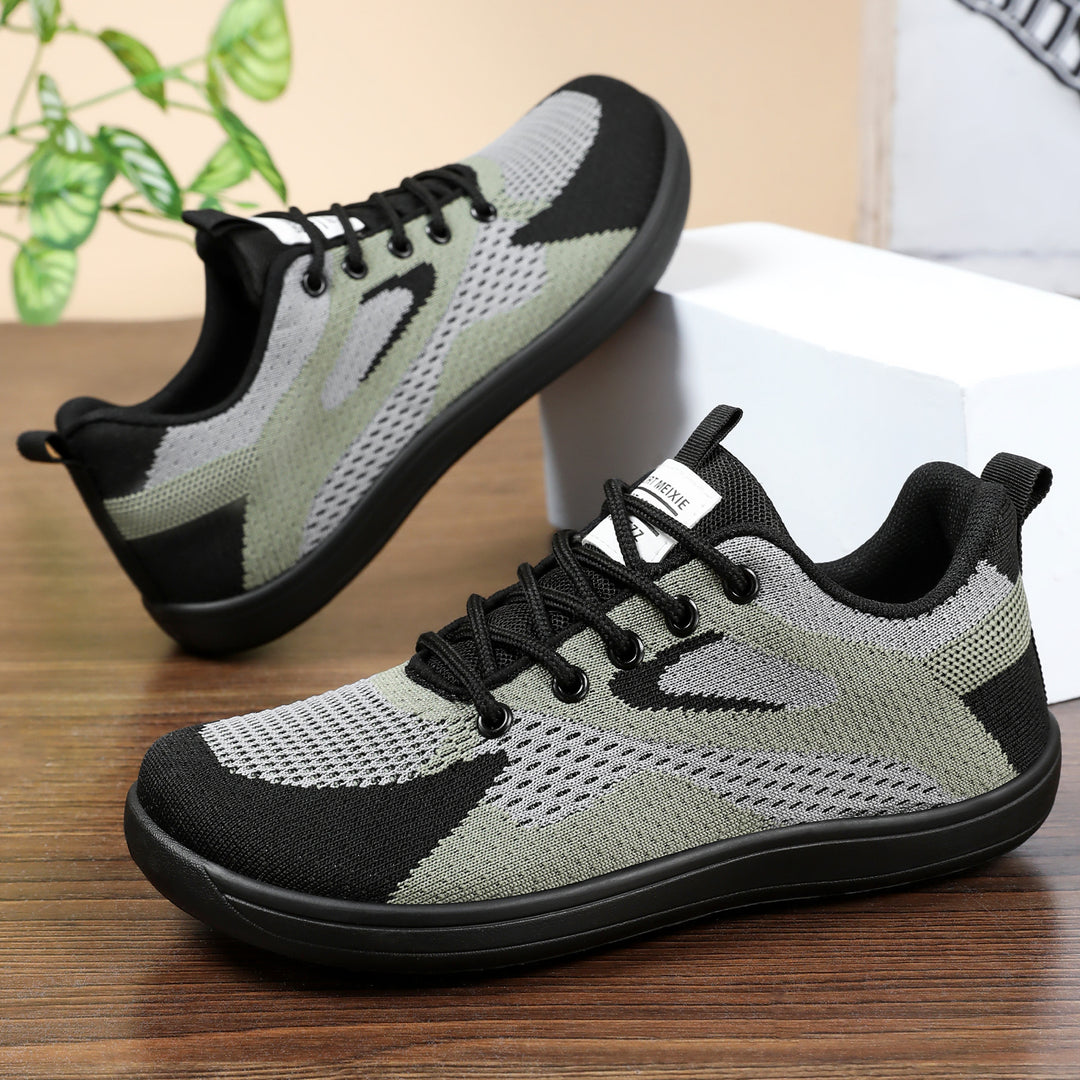 Damen nan leichter atmungsaktiver Strick-Freizeitsneaker mit elastischer Schnürung und stoßdämpfender EVA-Zwischensohle Echo Archiv