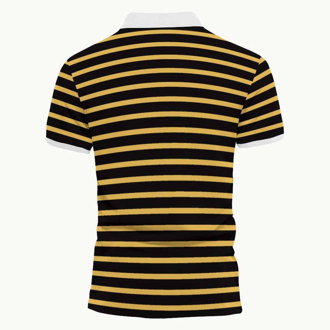 Herren Polo-Shirt mit maritimem Streifenmuster und kontrastierendem Kragen – Cavello