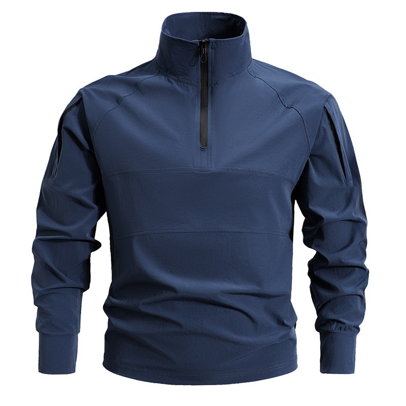 Herren nan taktischer Halfzip-Softshellpullover mit Ärmeltaschen und hohem Kragen Echo Archiv
