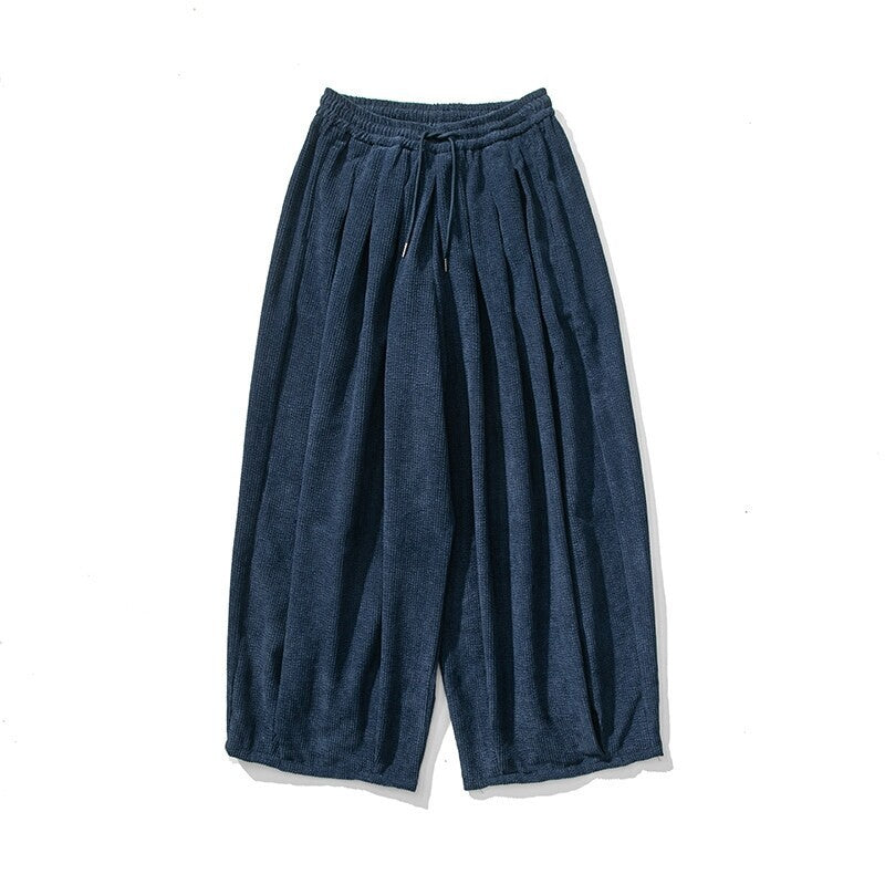 Herren Extraweite Cord-Ballonhose mit Falten, Tunnelzug und schwerem Fall Echo Archiv