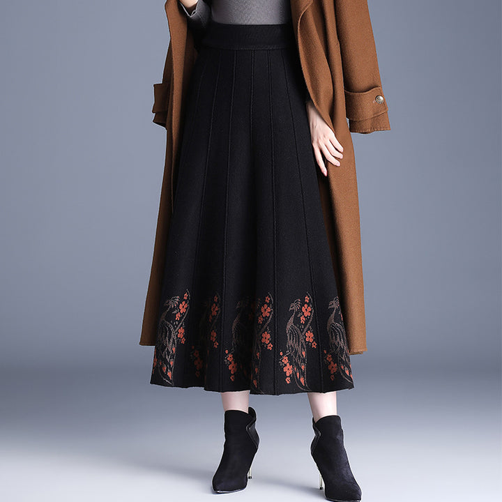 Damen Eleganter Maxirock mit floralem Spitzenabschluss Echo Archiv