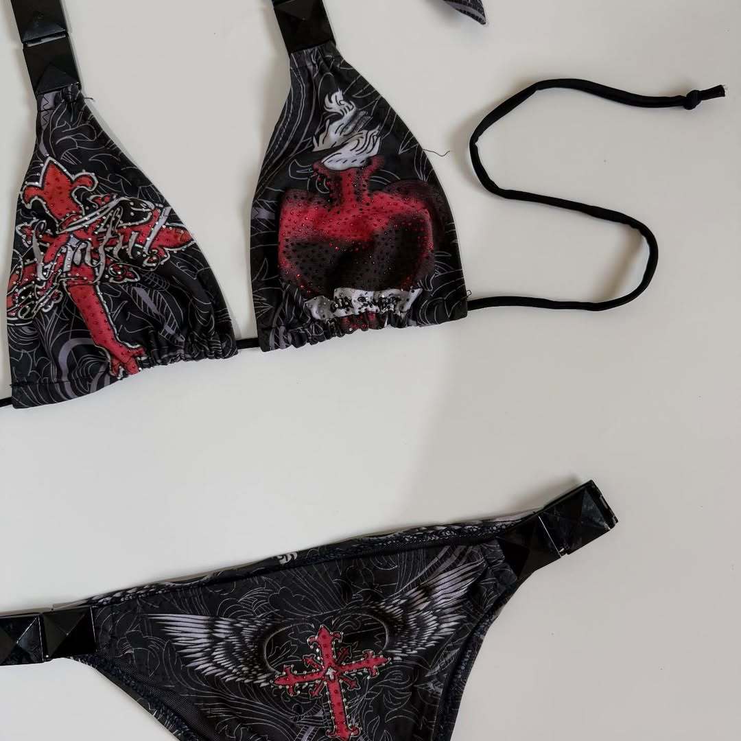 Damen Designer-Bikini mit kreativem Grafiken Echo Archiv