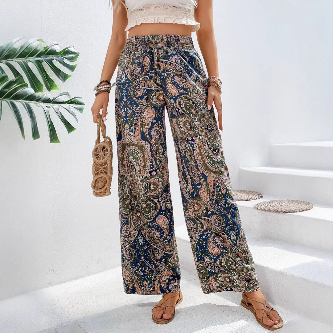 Damen lockere Palazzo-Hosen mit Paisleymuster Echo Archiv