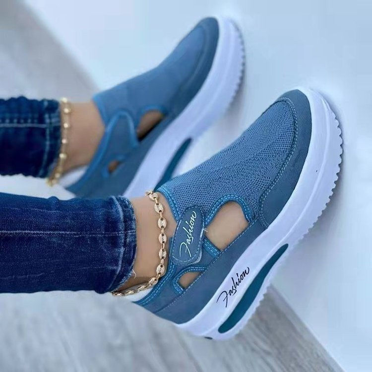 Damen  atmungsaktive Plateausneaker mit Klettverschluss und integrierter Luftdämpfung Echo Archiv