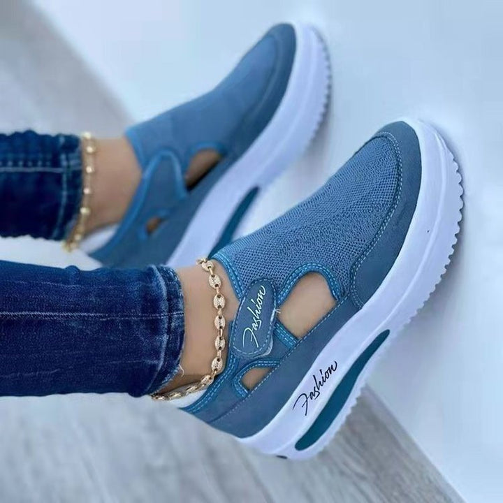 Damen  atmungsaktive Plateausneaker mit Klettverschluss und integrierter Luftdämpfung Echo Archiv